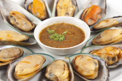 甲壳动物,加州贻贝,水平画幅,贻贝,生食,膳食,海产,开胃酱,蛤蚌,晚餐