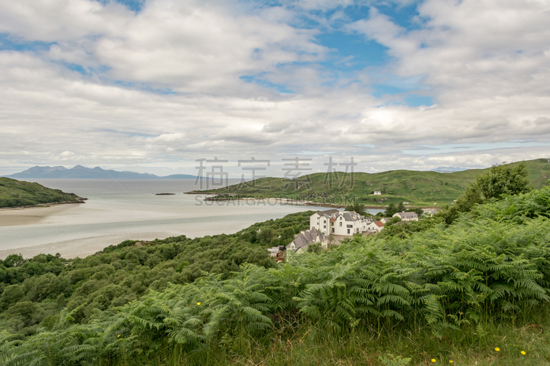 苏格兰,海湾,莫拉格,莫拉湖,巴勒斯坦的,火车站站台,马莱格,水平画幅,无人,户外