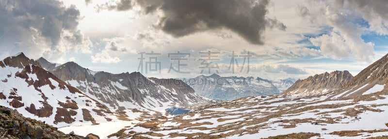 山口,全景,墨尔经,太平洋鸟冠小径,加利福尼亚内华达山脉,天空,美国西部,水平画幅,雪,无人