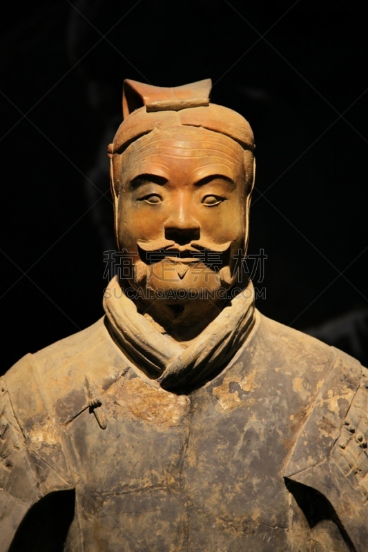 西安,赤土陶器,秦始皇陵景区,秦始皇兵马俑博物馆,陵墓,垂直画幅,中国,陕西省,特写,兵马俑