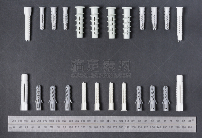 螺丝,尺,整齐的,黑色背景,中空壁虎,英寸,洞,新的,布置,扣