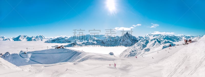 冬天,阿尔卑斯山脉,地形,全景,山脉,梅瑞贝尔,滑雪雪橇,滑雪运动,数字3,电梯