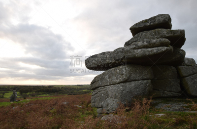 花岗岩,bodmin moor,突岩,火成岩,康沃尔,水平画幅,风化的,无人