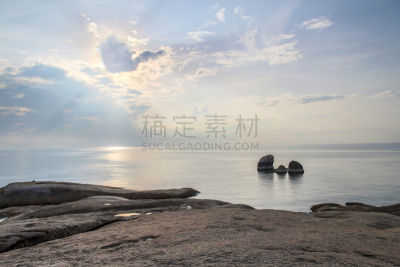 海滩,雾,地形,早晨,黎明,自然,气候,水平画幅,无人,夏天