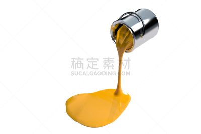 墨水,三维图形,黄色,油漆罐,加仑,艺术家,艺术,水平画幅,形状,银色
