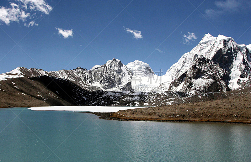 湖,印度湖,安娜普娜山脉群峰,自然,水平画幅,地形,山,雪,无人,喜马拉雅山脉