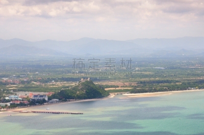 泰国,巴蜀,城镇,寺庙,航拍视角,玉佛寺,散步道,僧院
