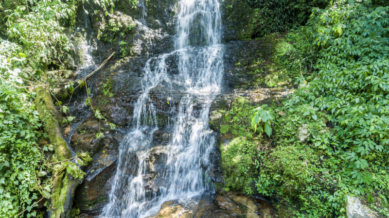 waterfall with 125 meters of height of water fall in Brazil in Santa Catarina Corupa. Route with 14 waterfalls in one of the last areas of Atlantic forest. Corupa means area of ​​many stones. The Rio Novo is born in the fields of the plateau and plunges t