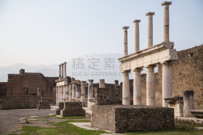 庞贝,坎帕尼亚,意大利,赫库兰尼姆,古罗马,纳布勒斯,古代文明,古董,水平画幅,无人