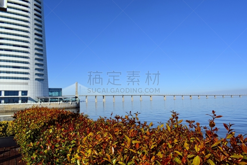 瓦斯科·达·伽马大桥,户外,著名景点,国际著名景点,旅游目的地,工程,建筑,图像,水平画幅,无人