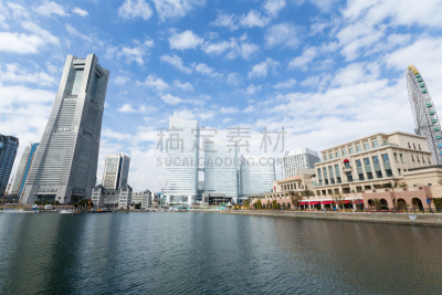 城市,横滨,水,旅游目的地,水平画幅,建筑,无人,城市天际线,日本,建筑外部
