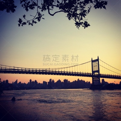 看风景,皇后区,两只动物,纽约,三区大桥,图像,阿斯托里亚,美国,无人,东河