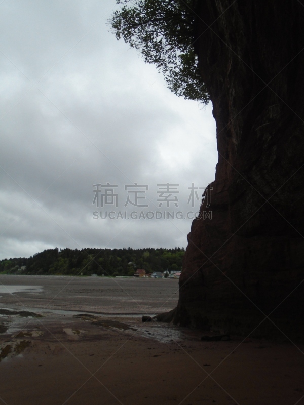 芳迪海湾,垂直画幅,天空,留白,纽宾士域,无人,圣马丁斯,大西洋,户外,多变的天空