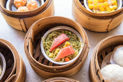 蒸锅,点心,食品,月见团子,装摩西的篮子,烧卖,烧烤猪肉,日本料理,开胃品,小圆面包