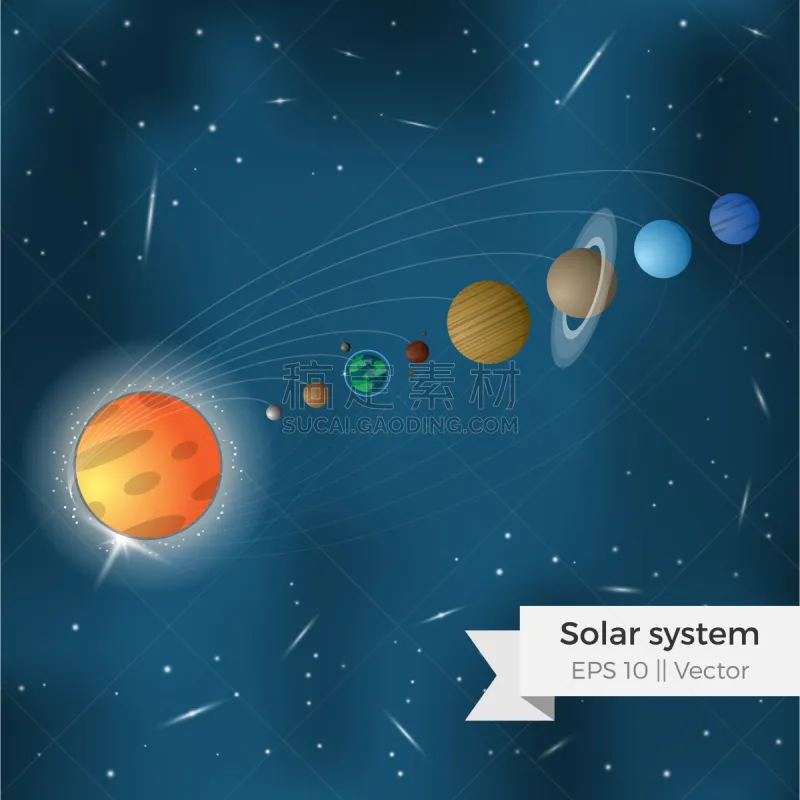 太阳系 概念 冥王星 天王星 木星 海王星 水星 金星 土星 俄罗斯宇航员图片素材下载 稿定素材