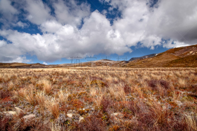 地形,whakapapa village,加里穿越,鲁阿佩胡山,新西兰北岛,火山口,高原,火山地形,灌木丛,天空