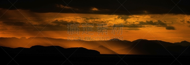 亚历山大群岛,天气,弗雷德里克海峡,水平画幅,无人,全景,户外,阿拉斯加东南半岛,日落,摄影