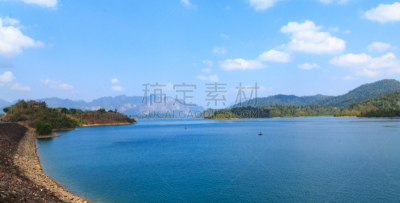 泰国,水坝,万伦,水,天空,水平画幅,器材箱,古老的,水库,湖
