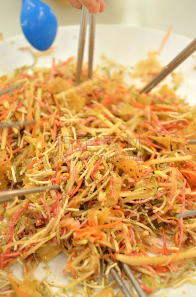 盘子,个性,春节,芦笙,垂直画幅,新的,新加坡,传统,排骨,膳食