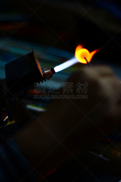 珠子,燃烧的火炬,玻璃,热,部分,艺术家,喷灯,技能,背景,工艺品