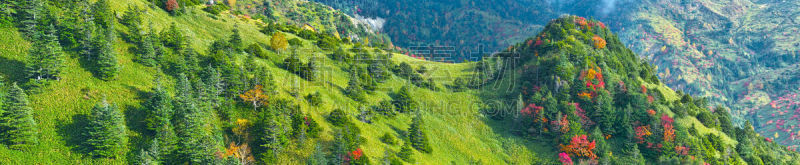 地形,秋天,滋贺县,山之内町,里山,水平画幅,长野县,无人,户外,著名自然景观