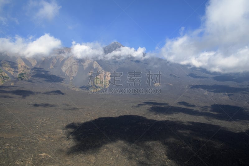 云,埃特纳火山,火山,西西里,山谷,暗色,圆锥,东,背景,黑暗阴影