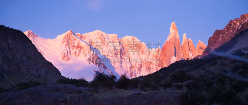 塞若·托瑞山,冰河,山,费兹罗山,山麓百汇,南美,天空,风,水平画幅,雪