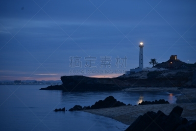 黄昏,圣菲利普,墨西哥,考特斯海,铁路枢纽,天空,下加利福尼亚州,导航灯塔,水,悬崖