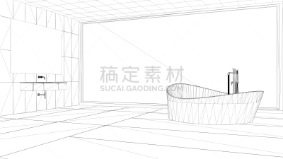 浴室,墨水,窗户,建筑,蓝图,草图,浴盆,做计划,黑白图片,出示