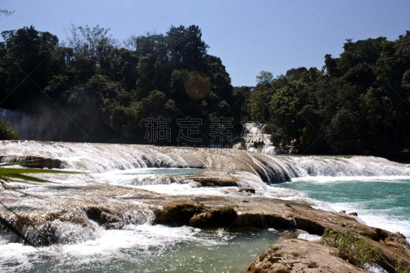 恰帕斯州,墨西哥,特拉华,agua azul cascades,轿车,观测点,生态旅游,墨西哥南部,水,天空