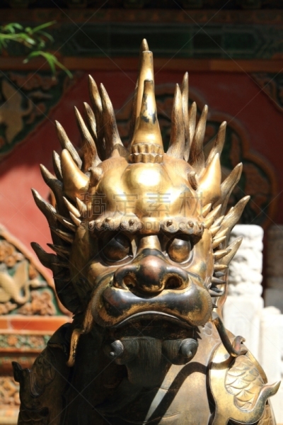 高架铁路铁轨,舞狮服装,狮王,中国龙,故宫,垂直画幅,青铜,旅游目的地,无人,北京