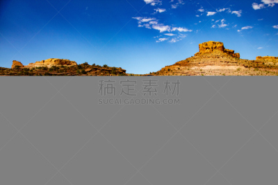 摩押,犹他,沙漠,天空,美国,凹陷地形,水平画幅,无人,蓝色,泥土