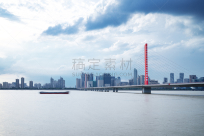 杭州,天空,现代,蓝色,20组,斜拉桥,浙江省,水平画幅,无人,户外