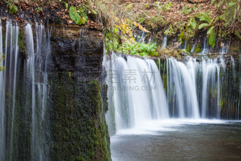 季节,秋天,shiraito falls,轻井泽町,长野县,水,美,里山,水平画幅,瀑布