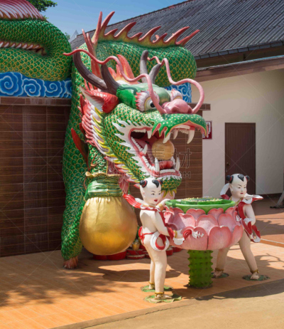 中国龙,黄花菖蒲,chinese temple dog,垂直画幅,无人,2015年,龙,摄影