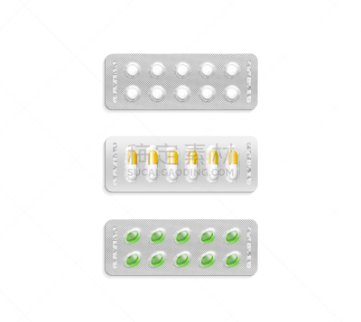 药丸,白色,背景分离,吸塑盒包装,颜色,水泡,药盒,止咳片,胶囊
