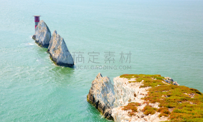 埃鲁姆湾,怀特岛,英国,针状峰,南达科他州针山,黑山,水,天空,水平画幅,沙子
