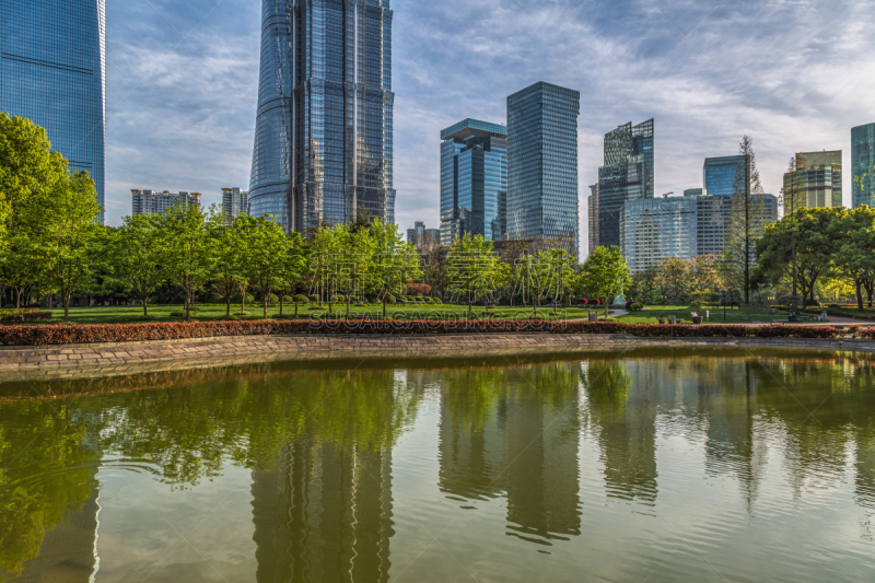 上海,地形,天空,水平画幅,云,无人,海港,黄浦江,户外,浦东