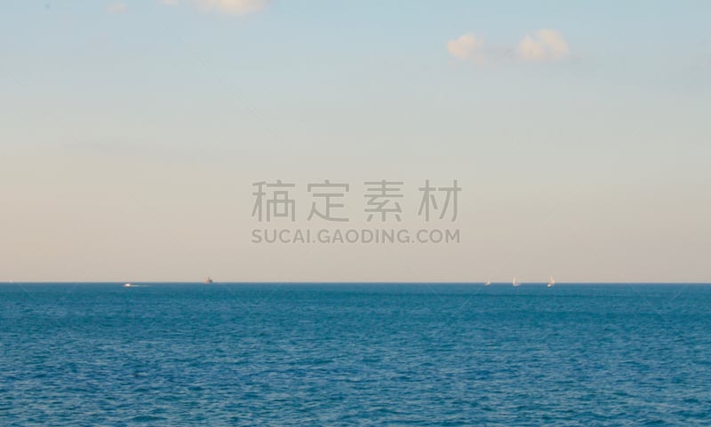 夏天,背景,有帆船,芝加哥市,密歇根湖,林肯公墓,密歇根,自然,水平画幅,无人