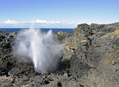 呼吸孔,火山岩,著名自然景观,自然,水,悬崖,新南威尔士,水平画幅,水的各种形态,无人