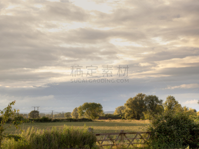 大门,田地,背景,奇平坎普登,科茨沃尔德 ,格洛斯特郡,留白,水平画幅,英格兰,户外