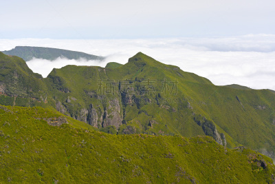 山,峰鲁伊峰,马德拉群岛,天空,美,台阶,风,水平画幅,云,大西洋群岛