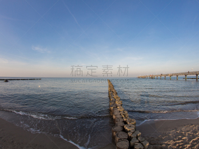 海滩,码头,屈赫隆斯博尔恩,水,度假胜地,水平画幅,无人,户外,灯,木板路