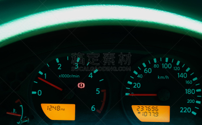 仪表板,汽车,背景,公里,计程表,汽车内部,迅速,水平画幅,无人,蓝色