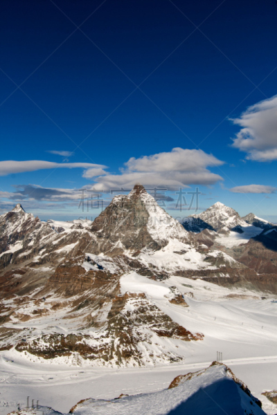 马特洪峰,瑞士,非凡的,全景,策尔马特,瓦莱斯州,垂直画幅,天空,度假胜地,雪