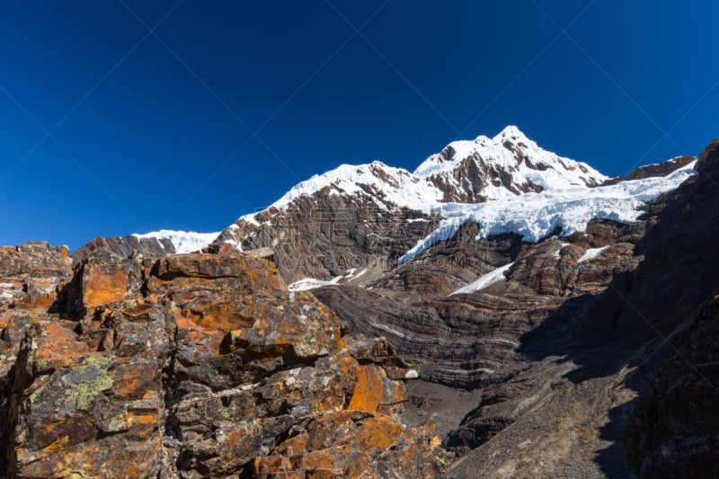 地形,山,安地斯山脉,秘鲁,潘帕斯大草原,雪崩,冰碛,寒冷,云景,雪山