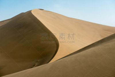 敦煌,甘肃省,沙丘,中国,戈壁滩,骆驼,天空,水平画幅,山,沙子