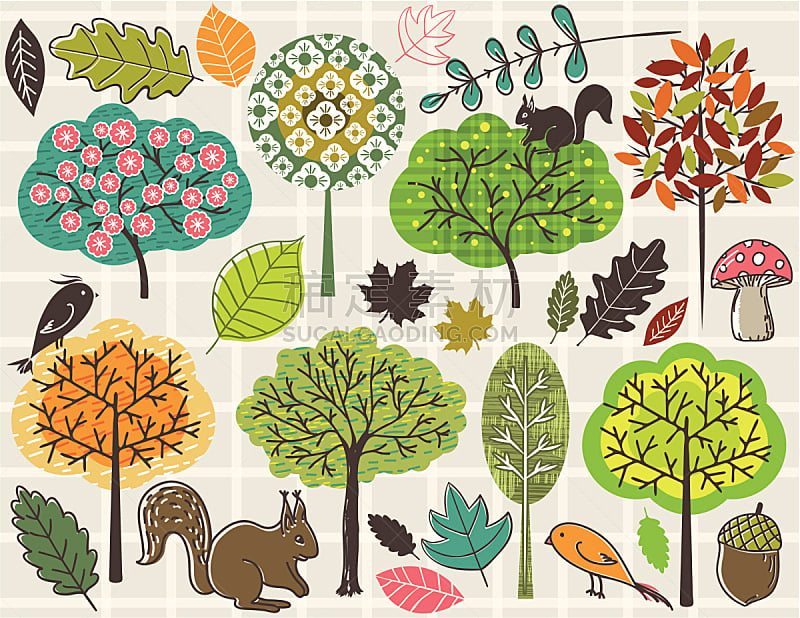 背景,叶子,格子图案,动物手,在上面,处暑,华丽的,鸟类,装饰物,春天