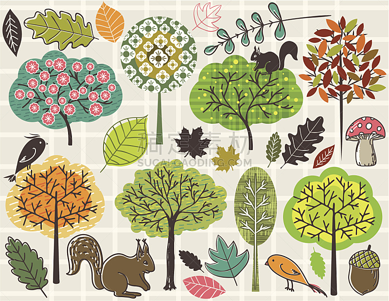 背景,叶子,格子图案,动物手,在上面,处暑,华丽的,鸟类,装饰物,春天