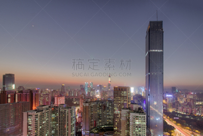 深圳,城市天际线,城市,会议中心,天空,水平画幅,无人,户外,建筑业,商业金融和工业
